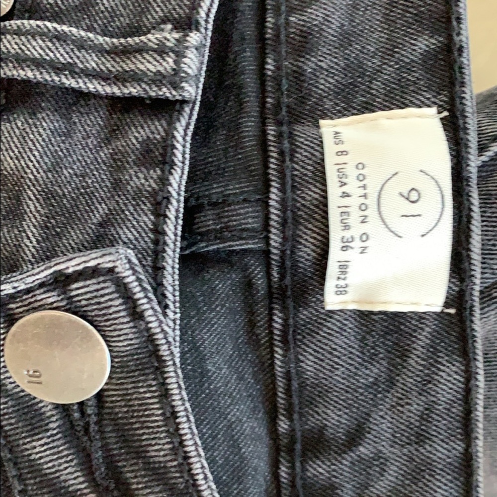 High rise faded jeans